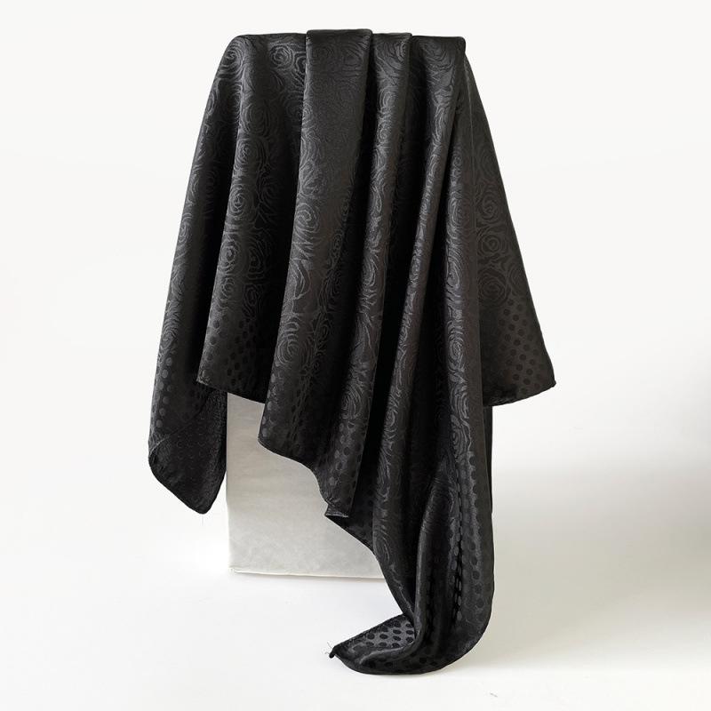 

Однотонный шелковый шарф с принтом 90 * 90 см квадратный шарф популярный часто используемый длинный шарф головной платок 90*90cm