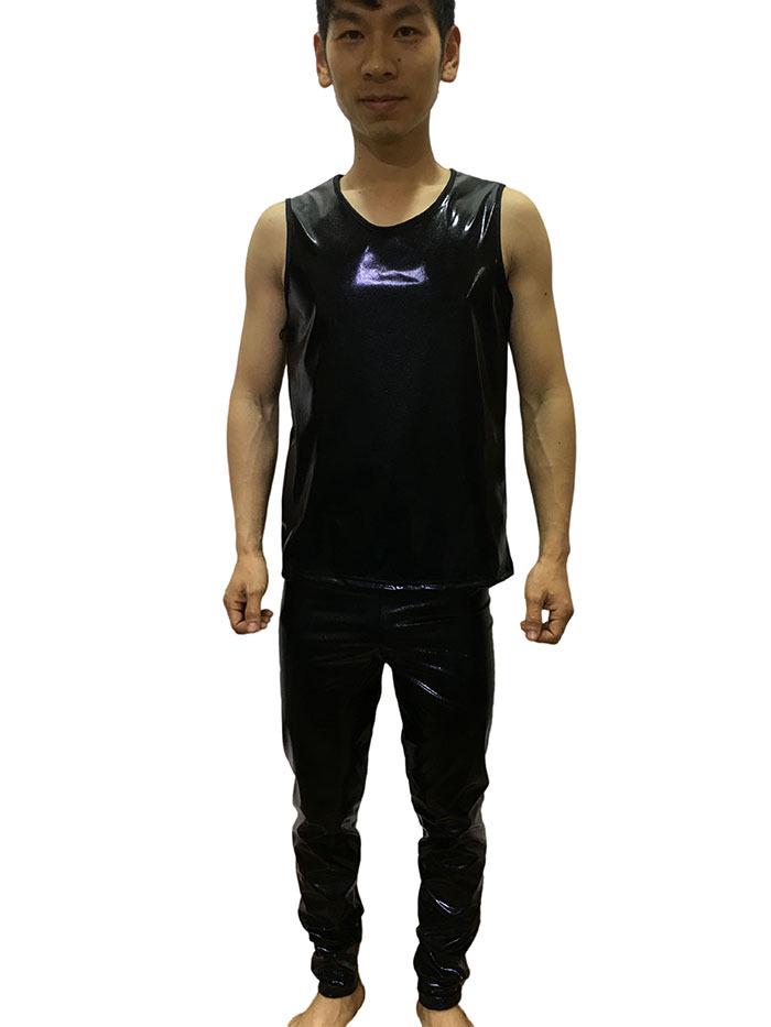 Unisex Shiny Patent Leather Dance Pants for Jazz, Cheer, & Hip Hop