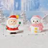 8pcs Miniature Christmas Figurine Set Christmas Decoration Fairy Snowman Santa Claus Miniature Figurines Xmas Gifts DIY Home Decor