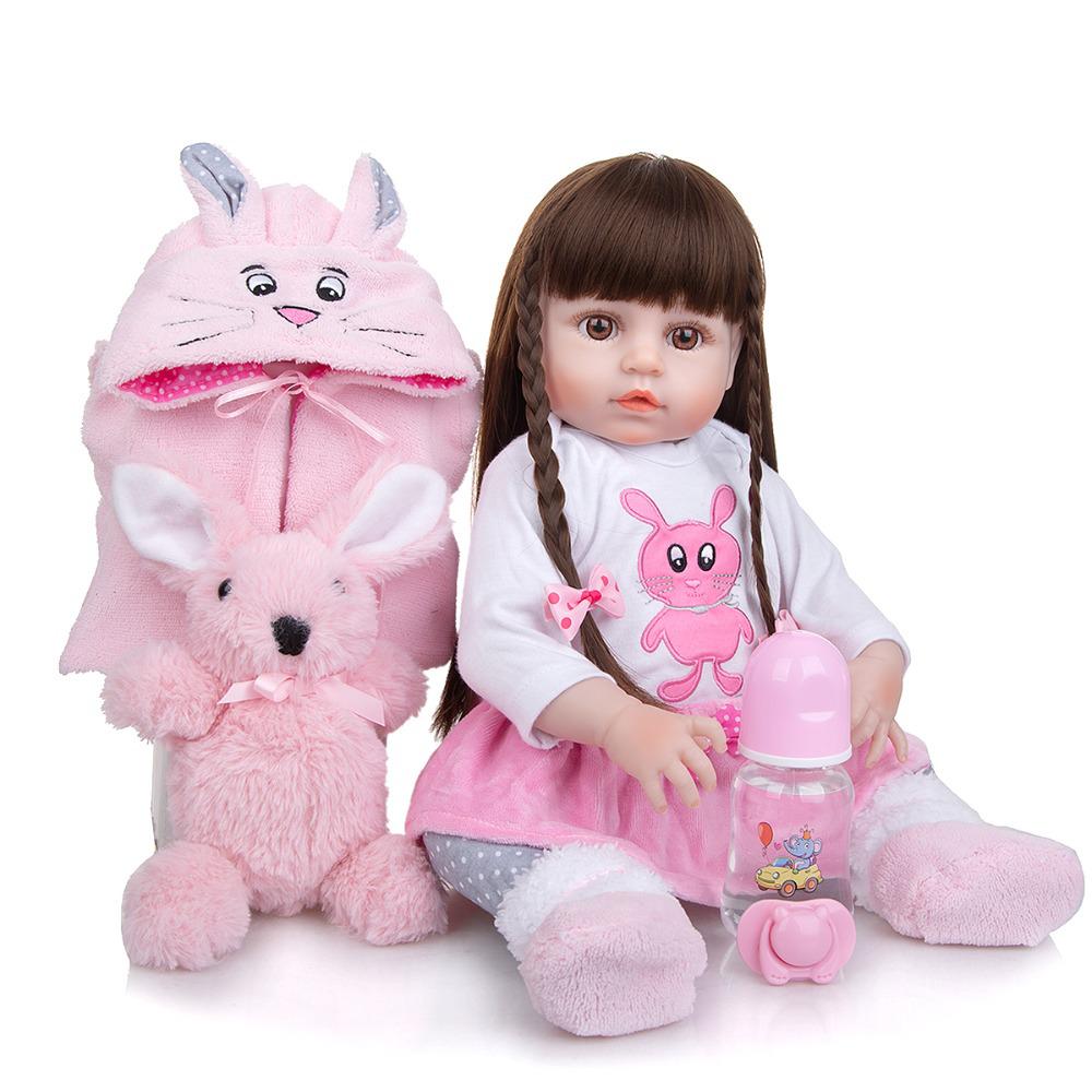 KEIUMI 48cm Realistic Silicone Baby Girl Doll