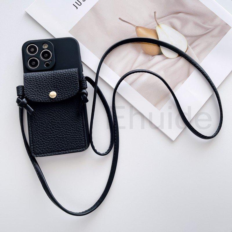 

Crossbody Lanyard Case for Samsung Galaxy A15 A55 A36 A56 S25 S22 Plus S24 FE S23 Ultra Classic Leather Wallet Card Strap Cover S23 Plus