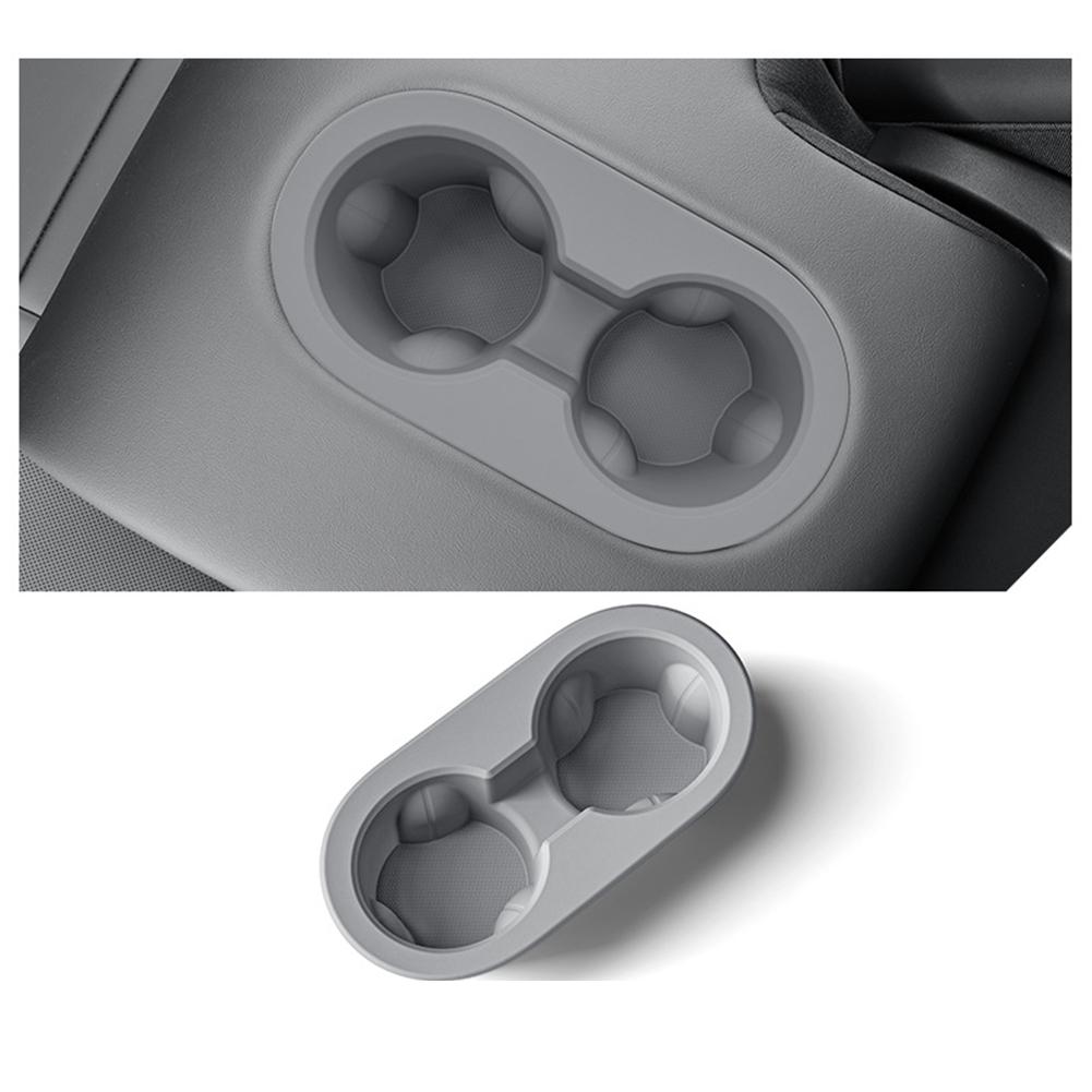 2025 New For Tesla Y Models Center Console Rear Drainage Holders Box Car Cup Beverage Storage I I9N1