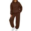 Dame 2-delers antrekk Hettegenser Sweatsuit sett Oversized sweatshirt Baggy høstmote joggebukser med lommer