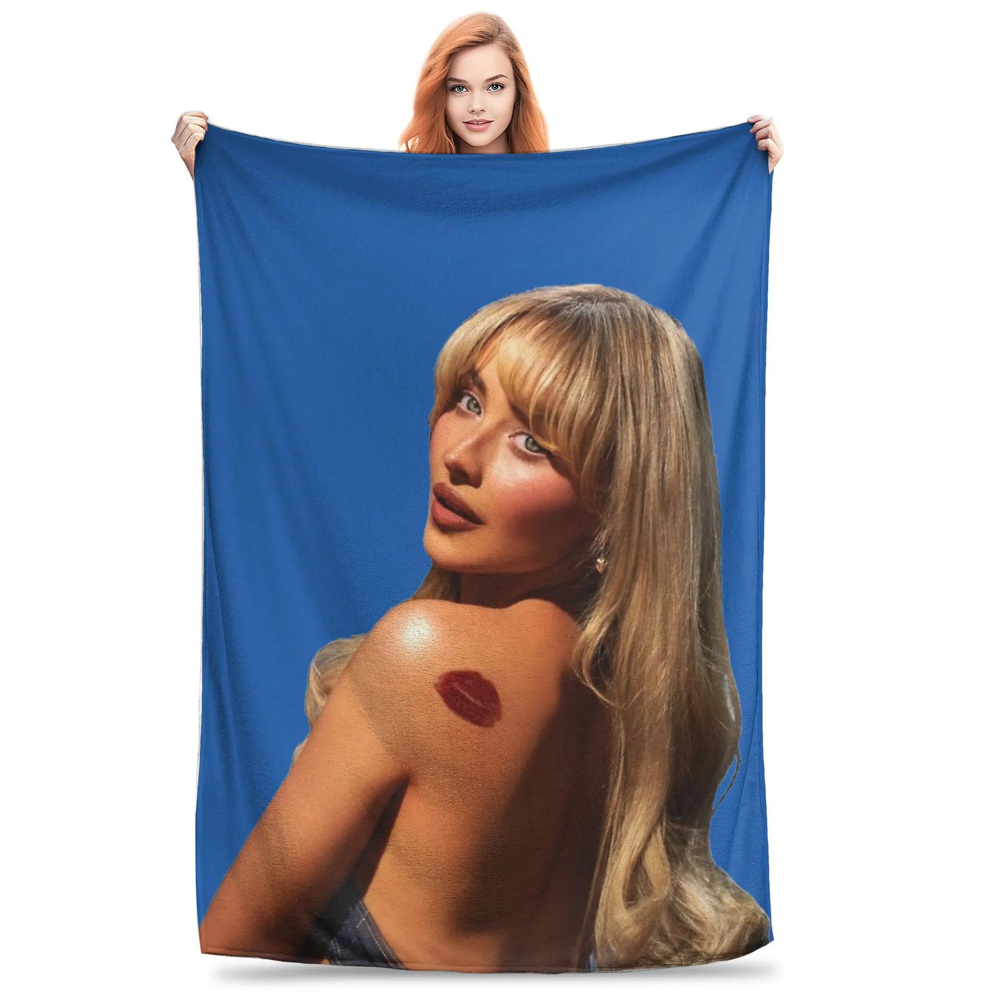 

Super Soft Sabrina Carpenter Short N Sweet Tour Throw Blanket Premium Fleece Flannel Lightweight Bed Blanket All Season Use 75x90cm