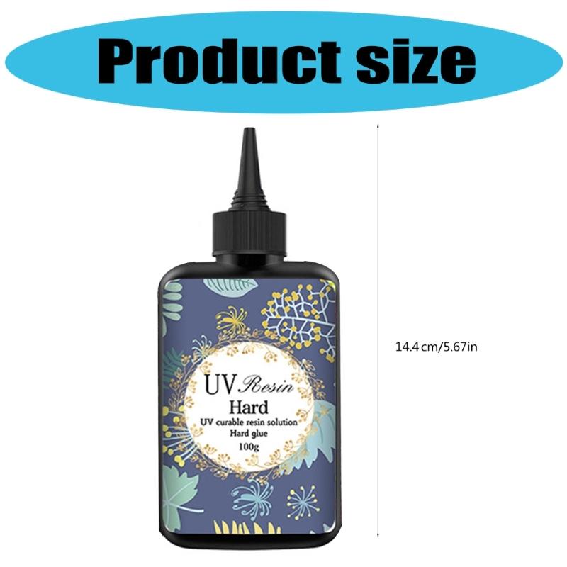 100ml Nízkozápachová UV pryskyřice lepidla pro vnitřní použití Rychle tvrdnoucí Vysoká průhlednost Bezpečné Rychle tvrdnoucí Epoxid pro noční tvoření