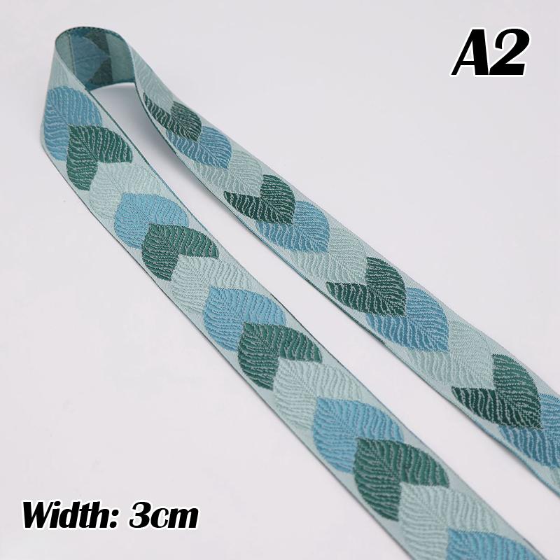 3M Chinese Retro Webbing Embroidery Lace Trim Edged 3cm/7cm Jacquard Ribbon For Diy Hanfu Clothes Curtain Decor Accessories