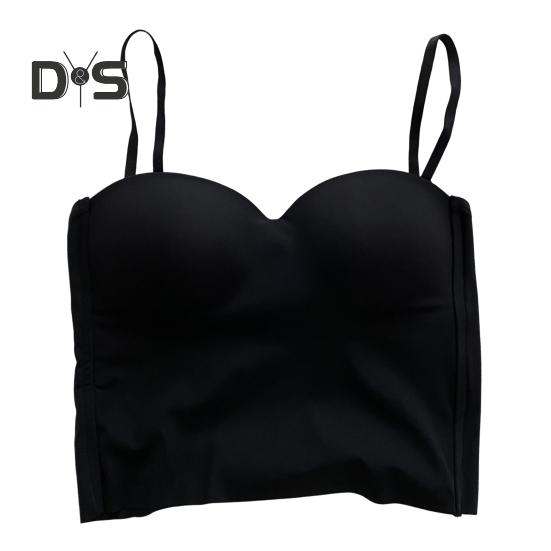 Ledově hedvábná tílka s ramínky a hrudní vycpávkou, nastavitelná ramínka, krásná záda, top kamizolka, elastická tkanina, spodní topy