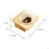 Ceramic Bowl with Wood Stand AntiTip Design Elevated Cat Neck Protection Feeding Station