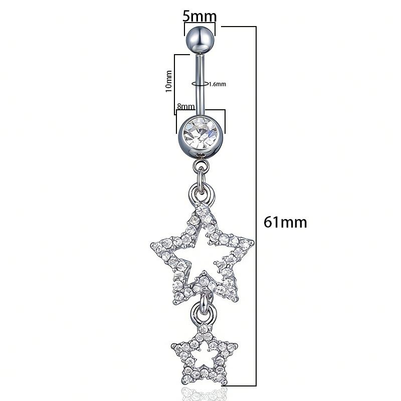 Schmetterling Kristall Hänge Bauchnabelring Edelstahl Bauchnabelpiercing Schmuck Für Frauen Sommer Strand