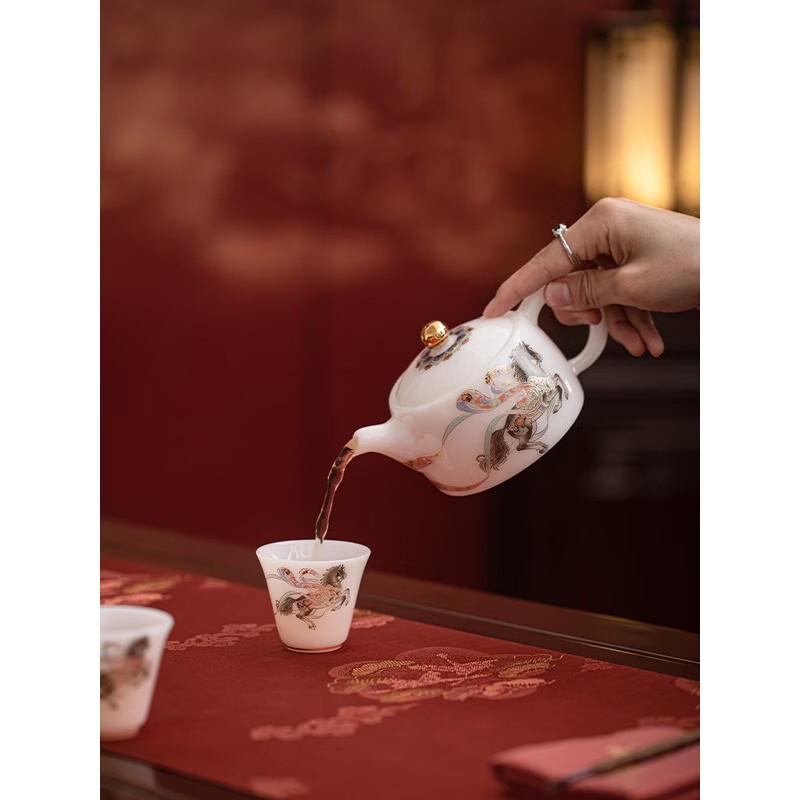 Dunhuang Art Ice-Jade Porcelain Jinglan Tea Set