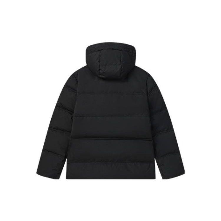 Fila Logo Zip-Up Hooded Warm Down Jacket Men Jackets Black F51M248908F-BK