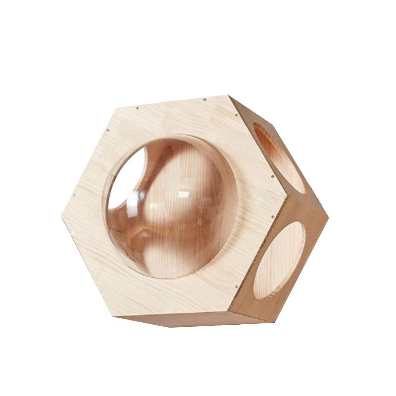 

Home Wall Mounted Cat Climbing Frame Solid Wood Hanging Cat Nest Combination Pet Frame Climbing Wall Capsule Animal Products