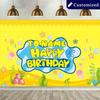 2D Bikini Bottom Custom Backdrop Kids Party Decor