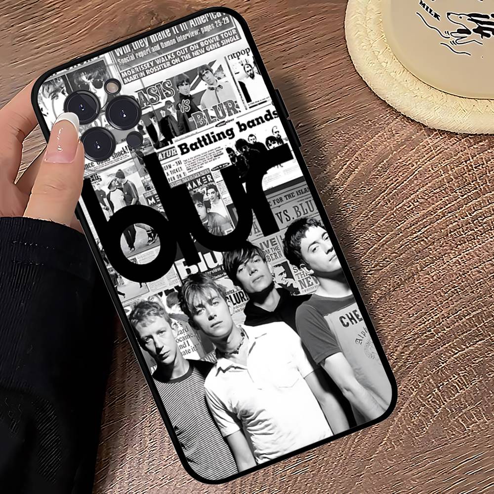 Rock Band B-Blur Phone Case For IPhone 16 Pro Max 15 17 Plus 14 13 12 Mini 11 Black Cover