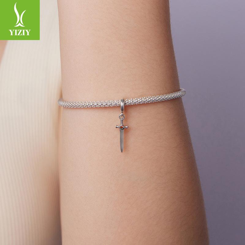 Personalized Sword Diy Pendant Accessories Cross-Border Trend S925 Sterling Silver Charm Beads