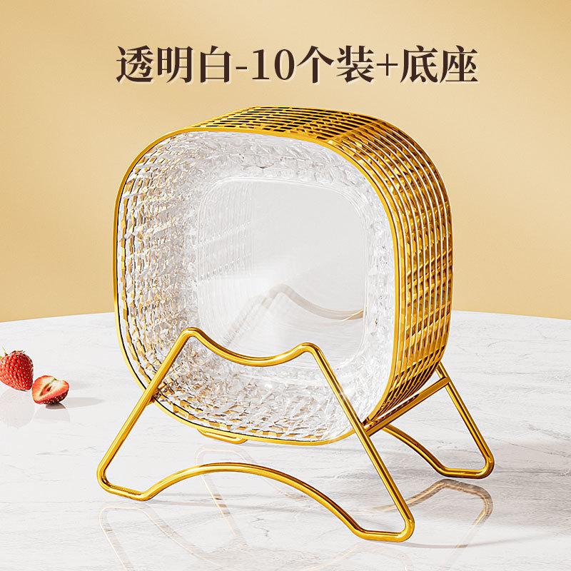 Spit Bone Plate Household Food Grade Snack Plate Fruit Plate Light Luxury Dining Table Garbage Residue Plate High-Grade Small Plate Plate