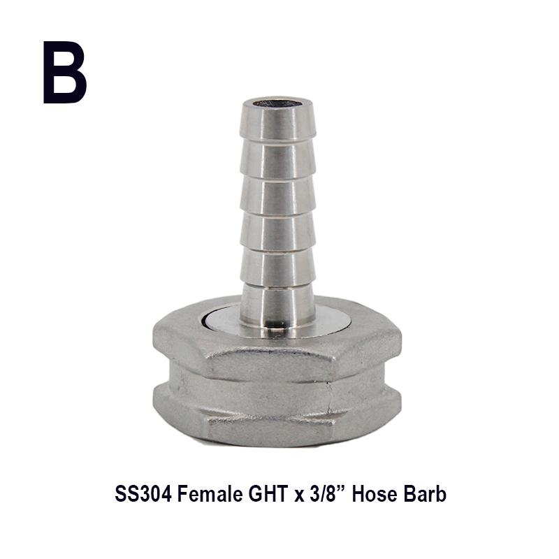 Stainless Steel 304 Garden Hose Thread Fittings Homebrew Hardware
