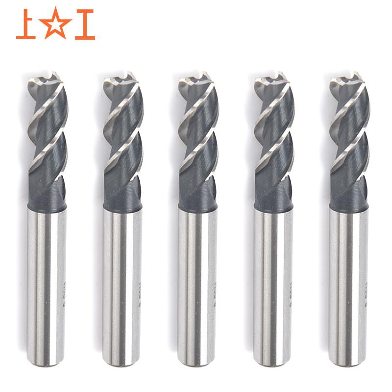 ShangGong HSS 3-Flute Coarse Tooth Straight Shank End Mill Set