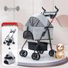 Lightweight Foldable Pet Stroller with Detachable Basket for Dogs and Cats