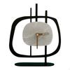 Decorative Table Clock Minimalist with Metal Frame Modern for Desk, Shelf, Nightstand