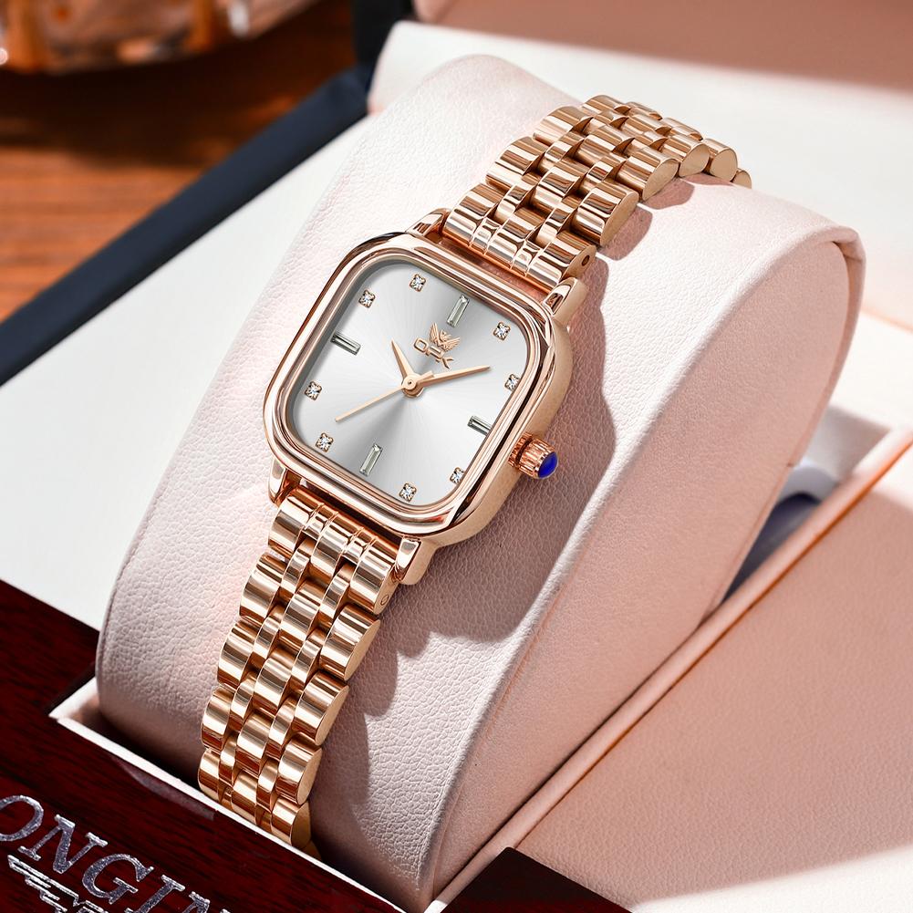 OPK 8178 Women's Watches Steel Strap Waterproof Minimalist Fashion Ladies Dresses Wristwatches Original Quartz Watches for Woman
