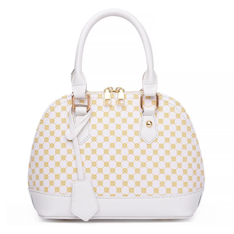 Rhombus embroidered women's bag oval shell bag large capacity portable shoulder bag oblique span bag