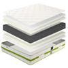 Matelas 140x200 cm, Rêverie, 30 cm, mémoire de forme, ferme, face été/hiver + 2 oreillers