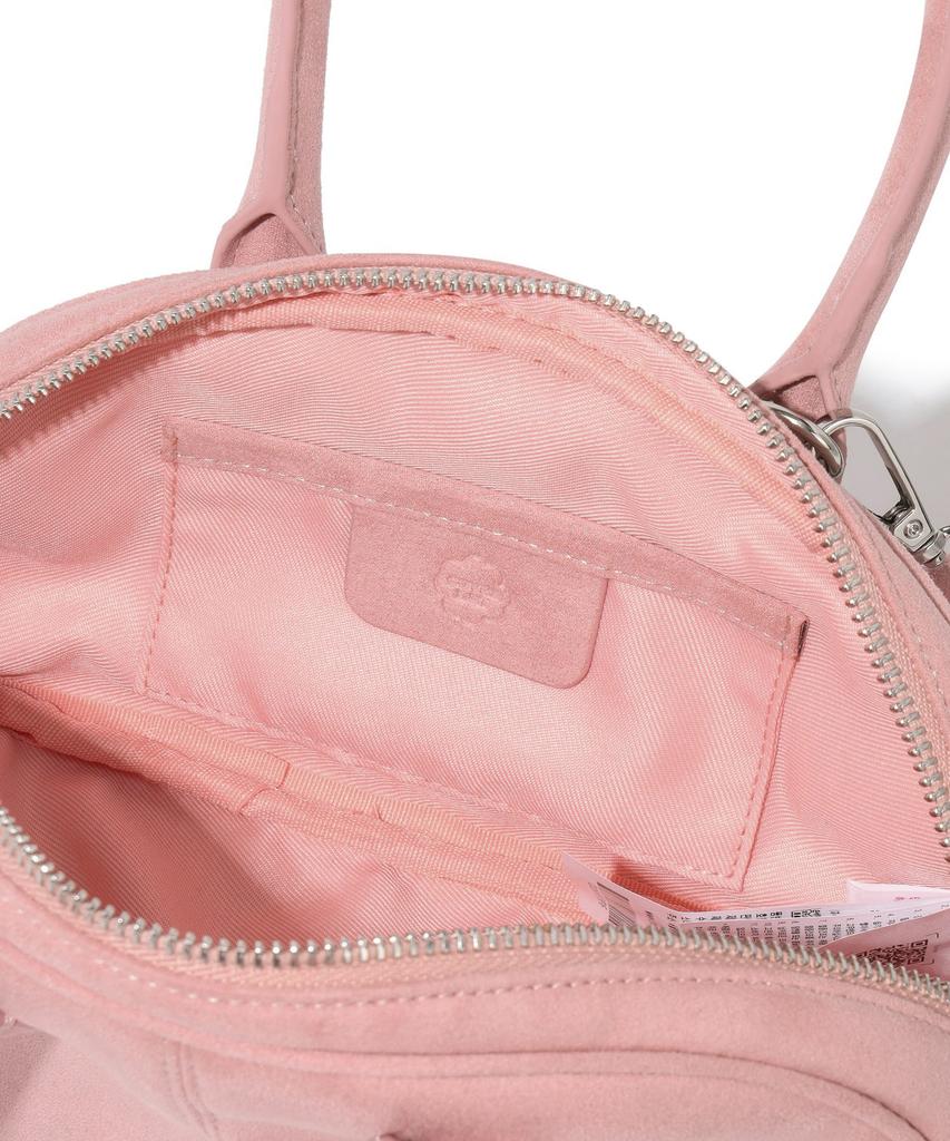 Covernat Woman Clover Heart Classic Suede Tote Bag Pink
