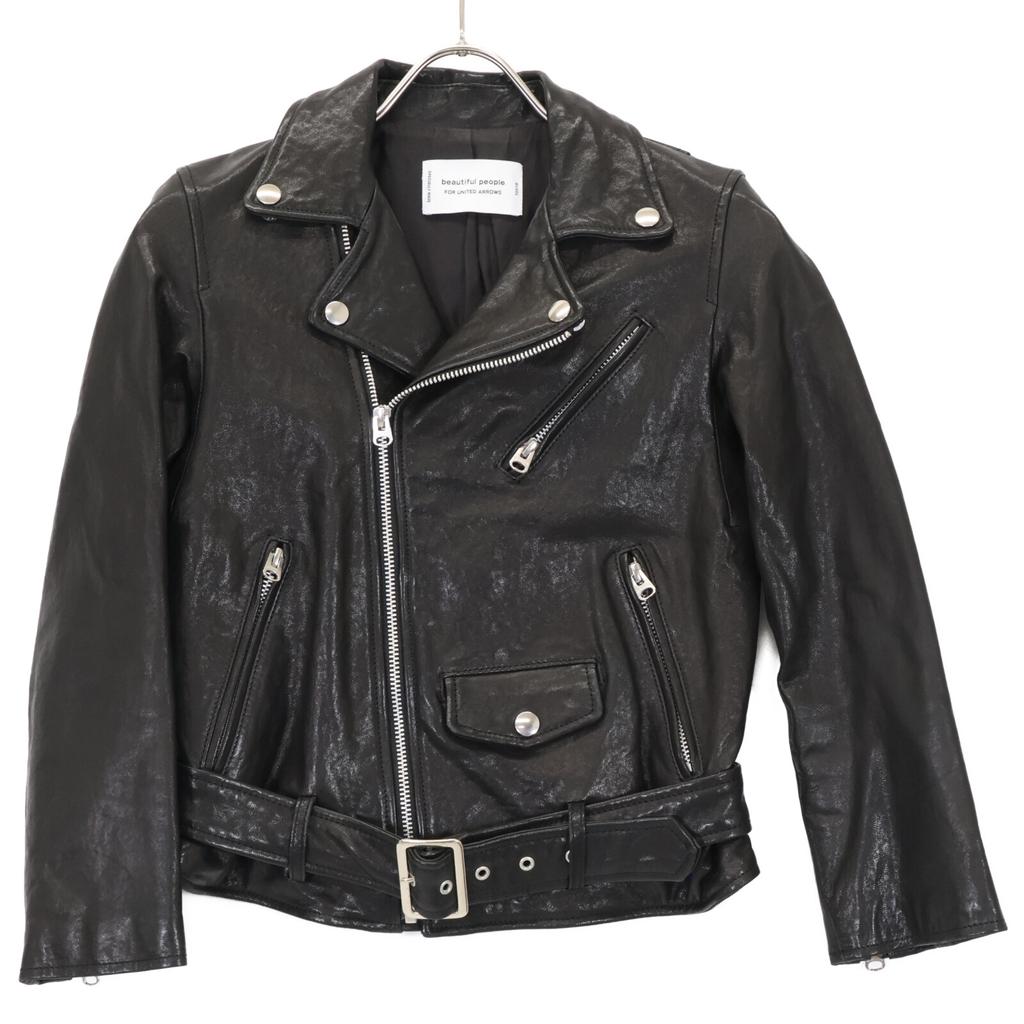 beautifulpeople 1260402401 Black Leather Riders Jacket Jacket 140 blackUsed