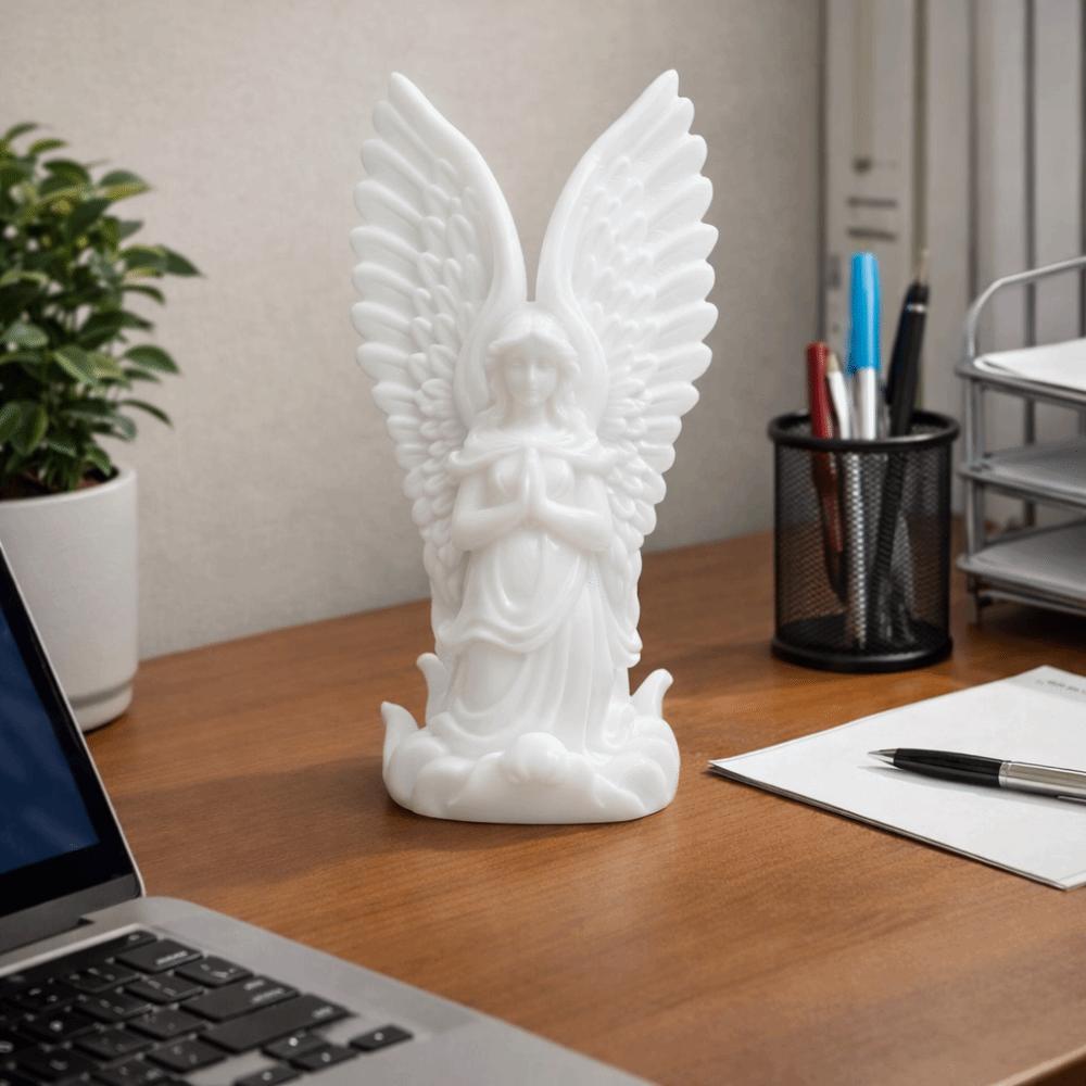 3D-gedruckte Engelsfigur Exquisite geflügelte Skulptur Schutzengel-Statue Schlafzimmerdekoration