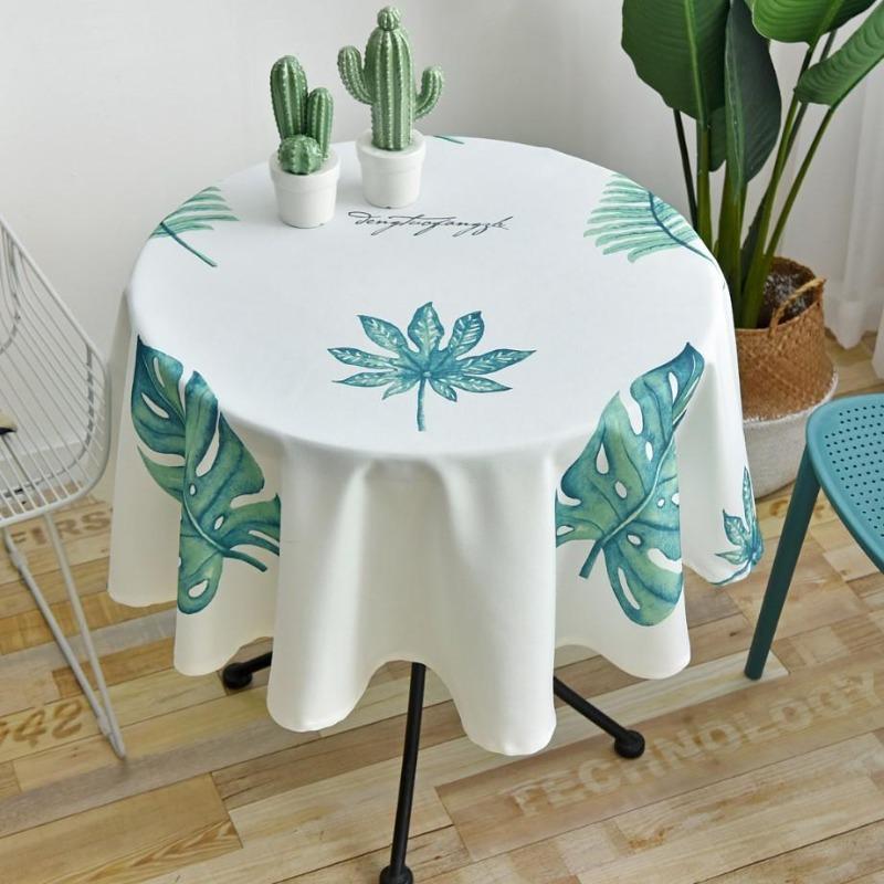 Proud Rose Waterproof Tablecloth Printed Round Table Cover Tea Table Cloth for Wedding Party Home Dining Table Decor Wash-free