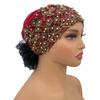 Muslim Headscarf Hat Hairloss Chemo Cap African Headwrap Bonnet Embroidery Beading Turban Cap For Women