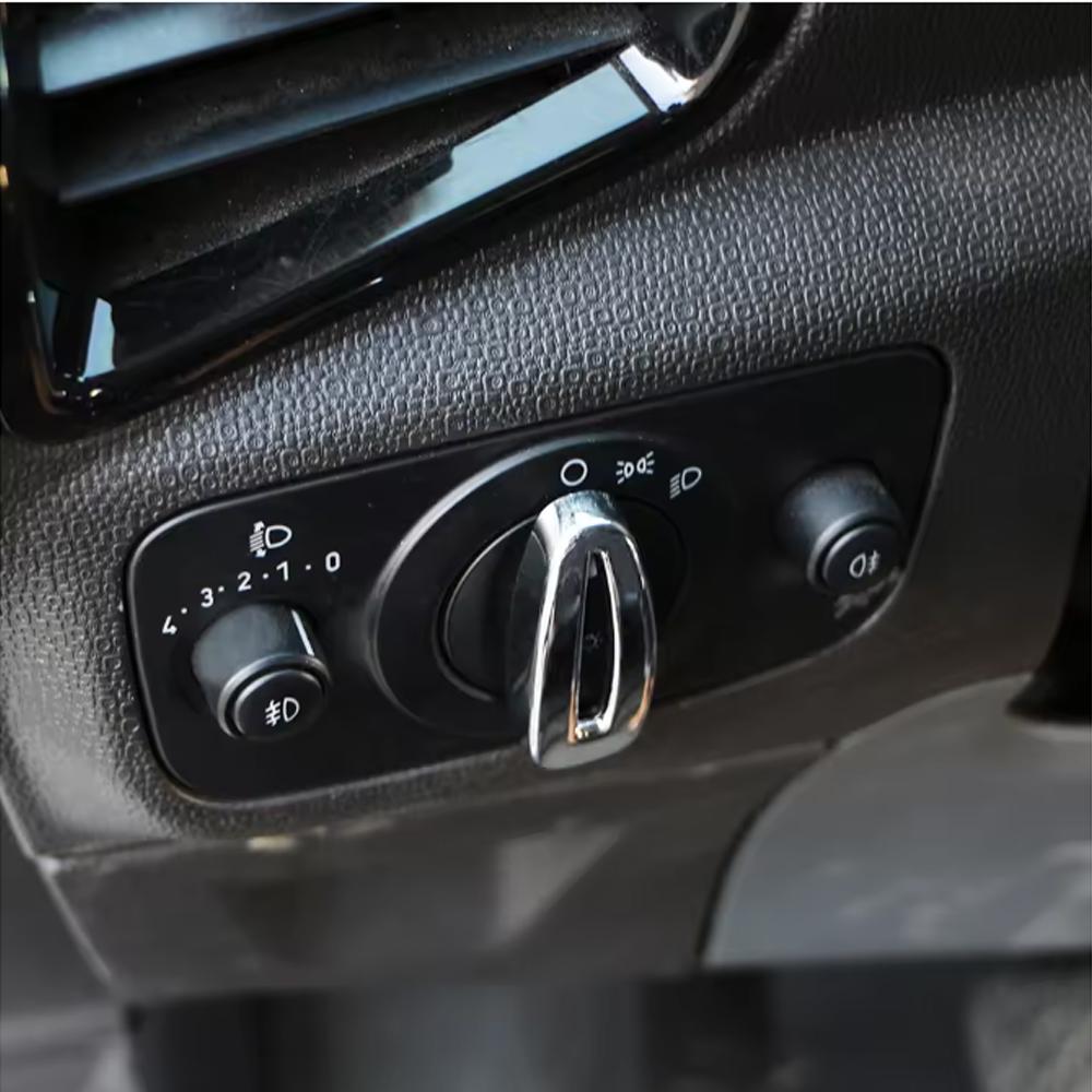 For Ford Fiesta Ecosport 2009 - 2012 2013 2014 2015 2016 2017 Car Headlight Switch Knob Cover Decorative Sticker Accessories