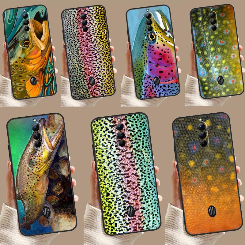 Brown Trout Fly Fishing Case For ZTE Nubia Red Magic 8 8S Pro Plus RedMagic 9 Pro Plus 5G 5S 6R 6 7 6S 7S Pro Cover