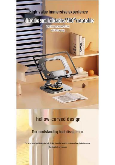 Universal Metal Rotatable Tablet & Phone Stand for Desk - Ideal for iPad, PUBG, Learning, and More