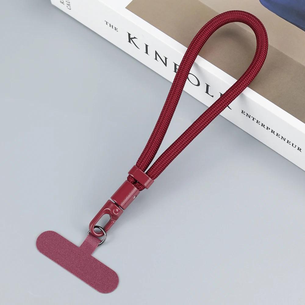 Universal Adjustable KeyChain Phone Lanyard For iPhone 17 ProMax Short Wrist Strap Self-locking Anti-drop Durable Polyester Rope