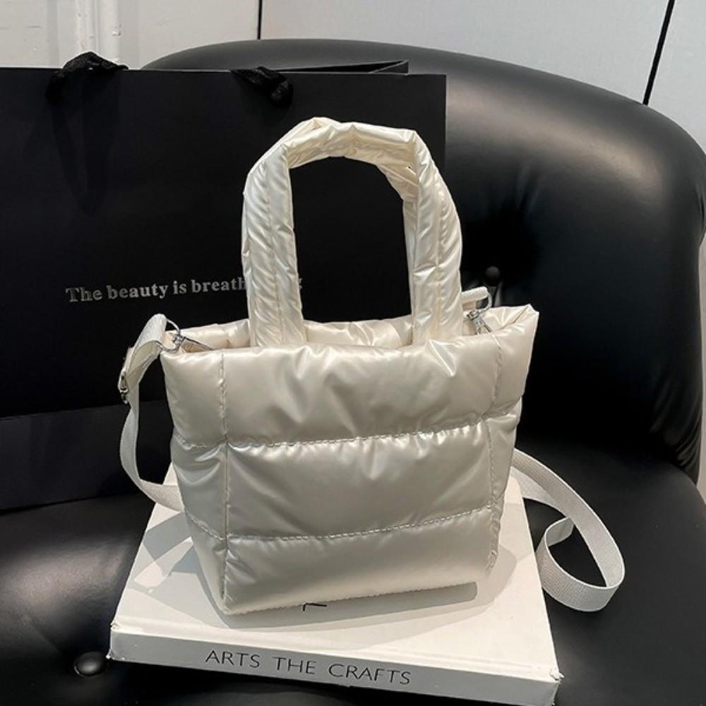 Adjustable Strap Puffy Handbag Large Capacity Tote Bag Gift Puffer Crossbody Bag Travel