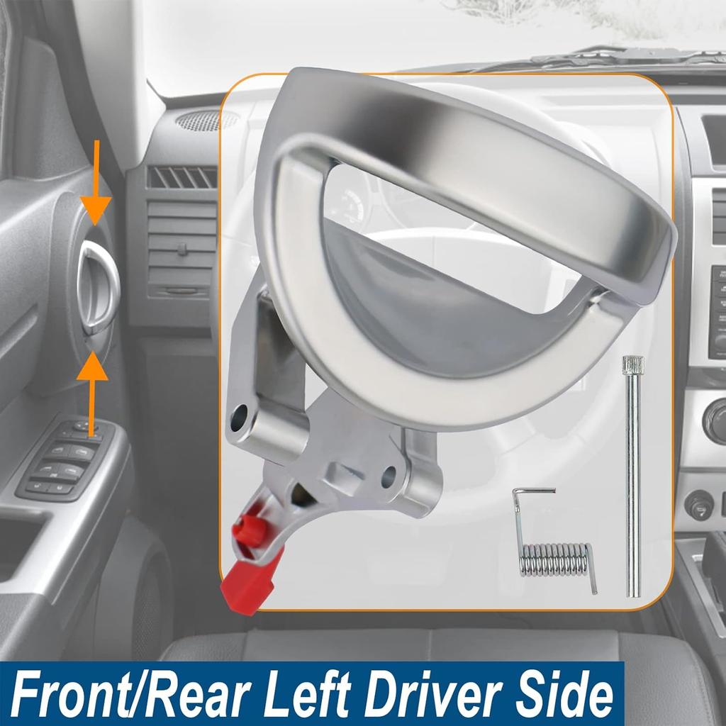 APPERFiT Interior Door Handle Front/Rear Left Driver Side Compatible With Dodge Nitro 2007 2008 2009 2010 2011 Replaces 68004829AA