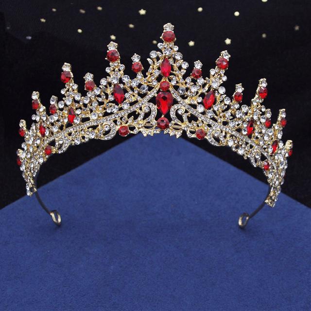 Gorgeous Crystal Crown Headbands Royal Queen Tiaras Birthday Party Wedding Hair Jewelry Bridal Diadem Princess Headdress Bride