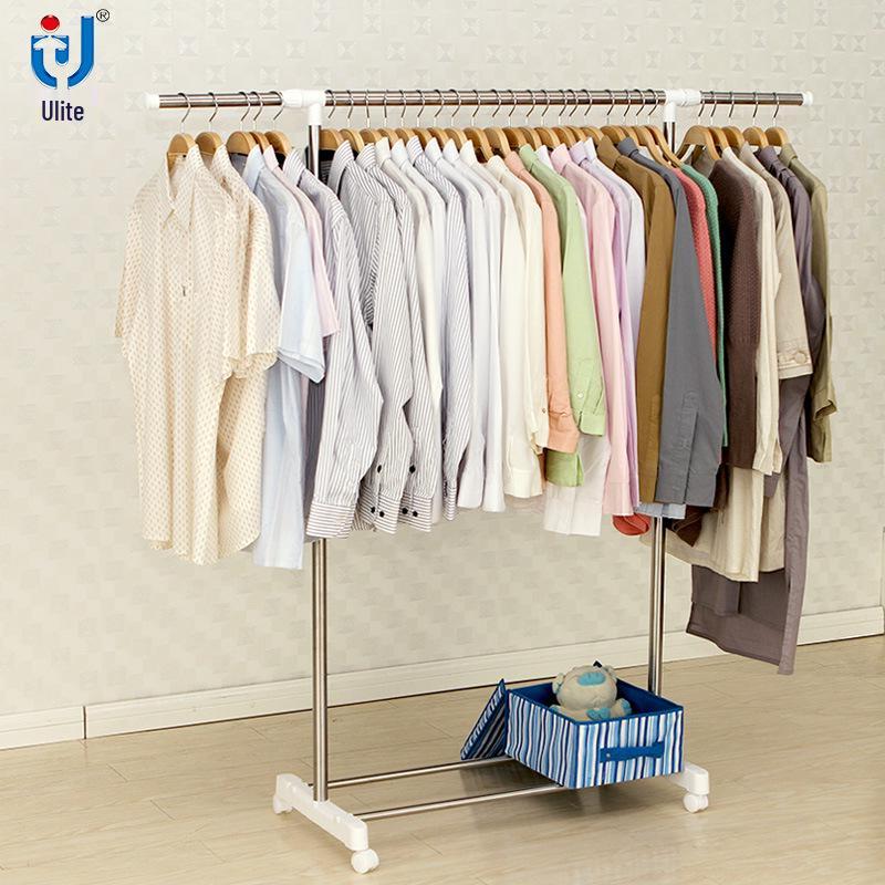 Woorit Stainless Steel Floor-Standing Retractable Clothes Rack