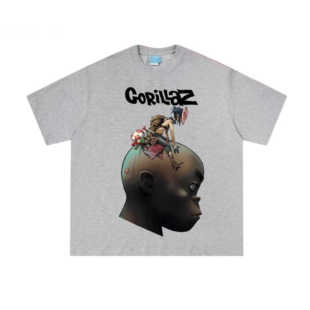 

Plastic Beach T-Shirt 2025 New Gorillaz Men T-Shirts Cotton High Quality Same As Official WebsiteTee-shirt Vintage Short Sleeves M