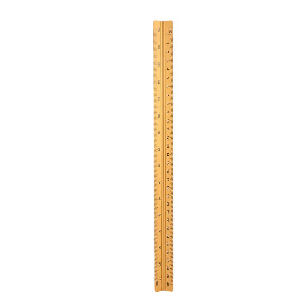 Arctural Scale Ruler 30cm Range Aluminum Accurate Concave Design Multifunctional   Drafting Ruler for Engineering