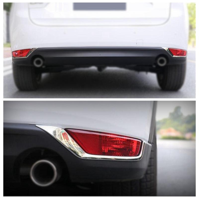 Car Rear Tail Fog Lamp Light Eyebrow Eyelid Strip Decoration Cover Trim ABS Chrome Accessories For Mazda CX-5 CX5 2017 -