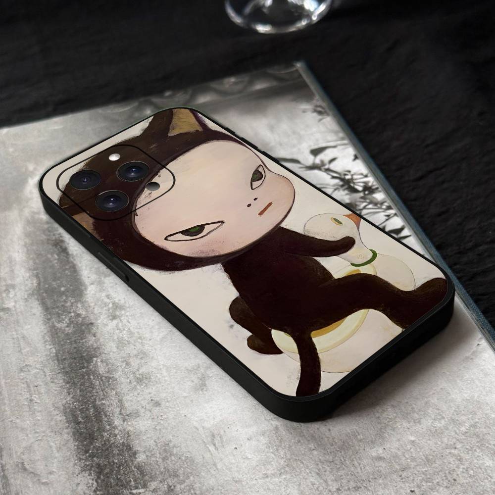 Yoshitomo Nara Phone Case Silicone Soft For IPhone 17 Air 16 15 14 13 12 11 Plus Pro Max Plus