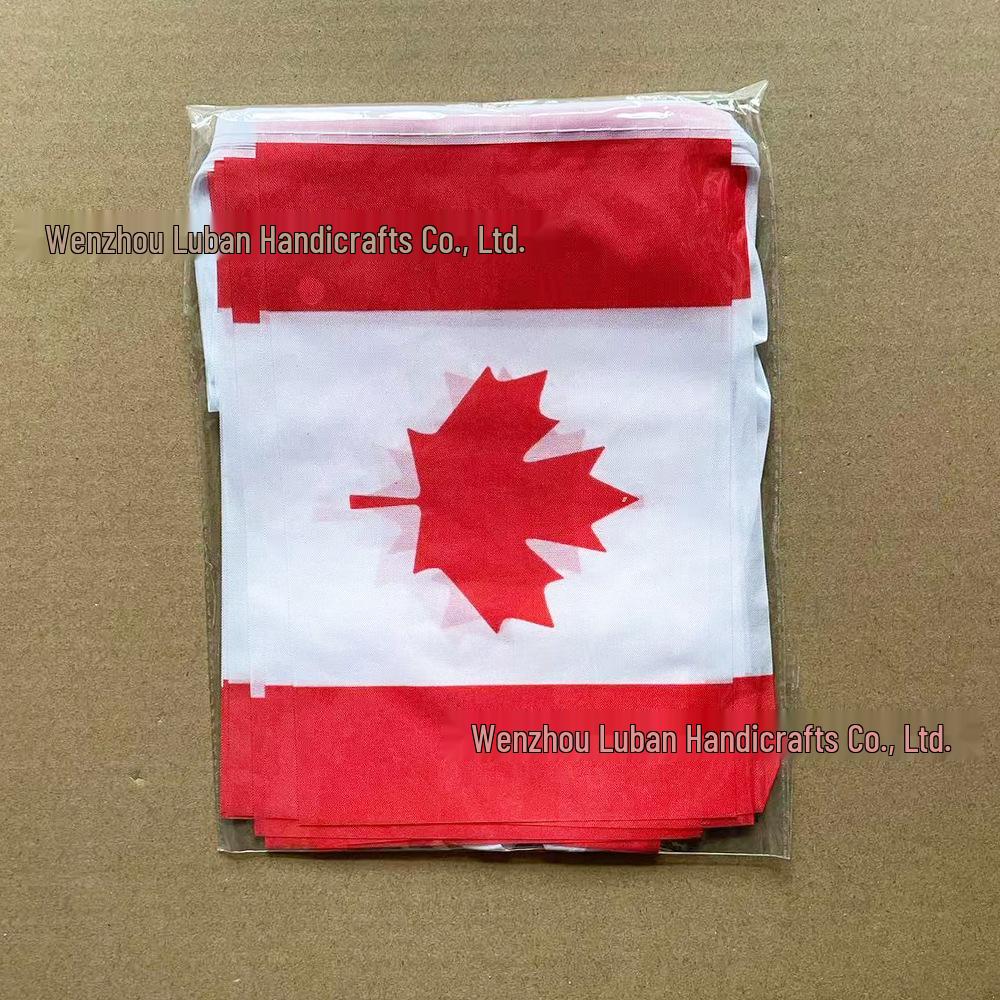 14x21cm Canada String Flags & 20x28cm Square Fan Decoration Flags