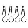 4 Pezzi Clip Gancio per Tenda da Campeggio Esterna, Gancio Robusto a Forma di S con Clip, Gancio Morsetto Portatile Leggero Multifunzione