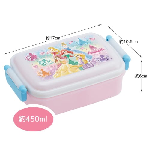 Skater Children's Antibacterial Lunch Box Fluffy 450ml Disney Princess 22 Girls Made in Japan RBF3ANAG-A