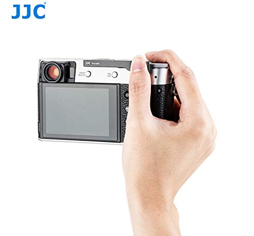 JJC Metall-Daumengriff (Schwarz) für Fujifilm X100V, X100F und X-E3 Digitalkameras, Einfach anzubringen, Verbessert den Kameragriff, TA-X100V SCHWARZ