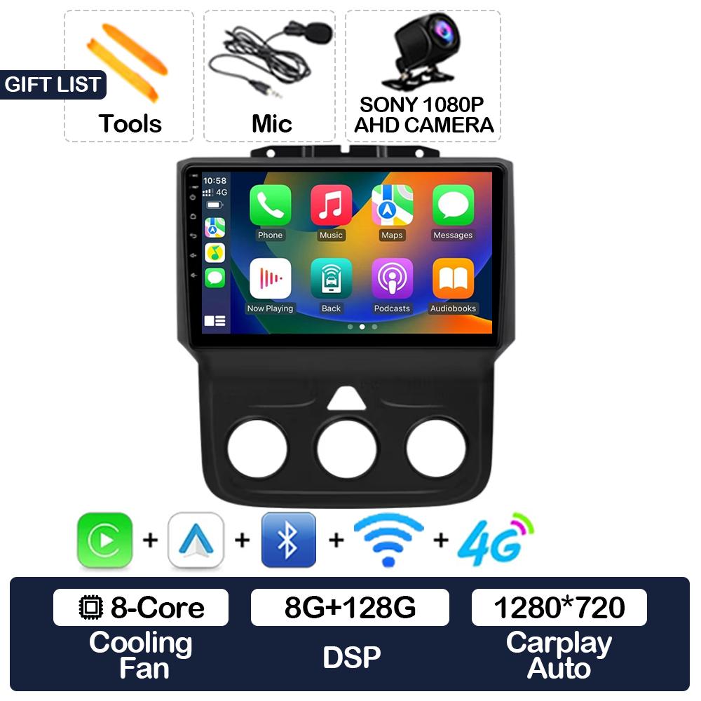 Android 15 Wireless Carplay Auto Car Radio For Dodge Ram 1500 2500 3500 2013 - 2018 Multimedia Video Player 4G WIFI 2DIN QLED BT