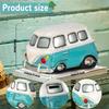 Classic Hippy Bus Collectible Piggy Bank Home Office Decor Tabletop Centerpiece Bookshelf Display - Vehicle Themed Savings Bank